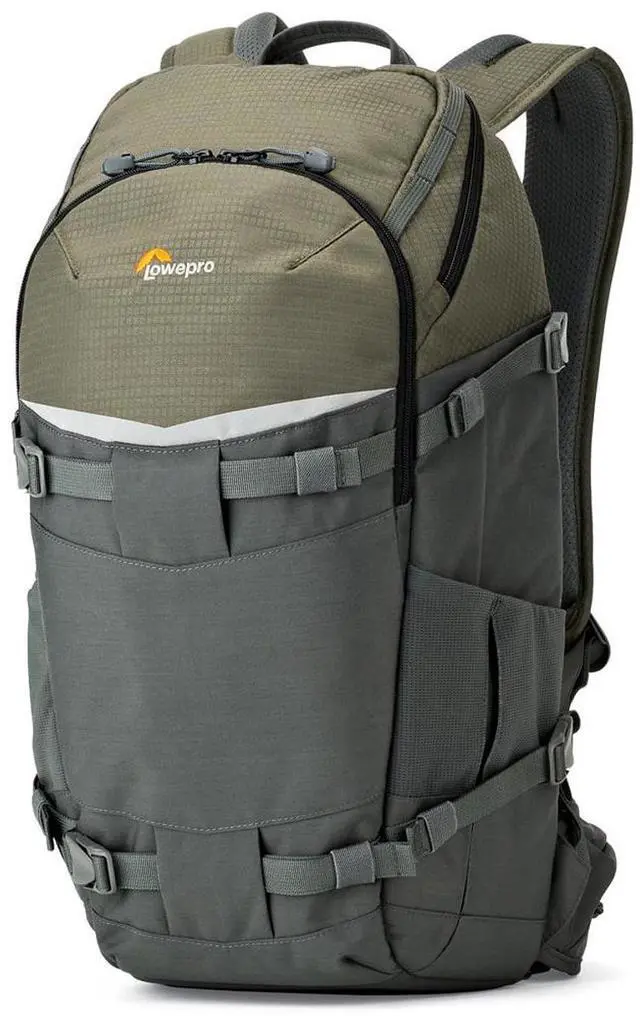 Alt view image 7 of 13 - Lowepro Flipside Trek BP 350 AW Backpack, Gray/Dark Green #LP37015
