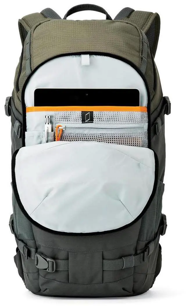 Alt view image 10 of 13 - Lowepro Flipside Trek BP 350 AW Backpack, Gray/Dark Green #LP37015