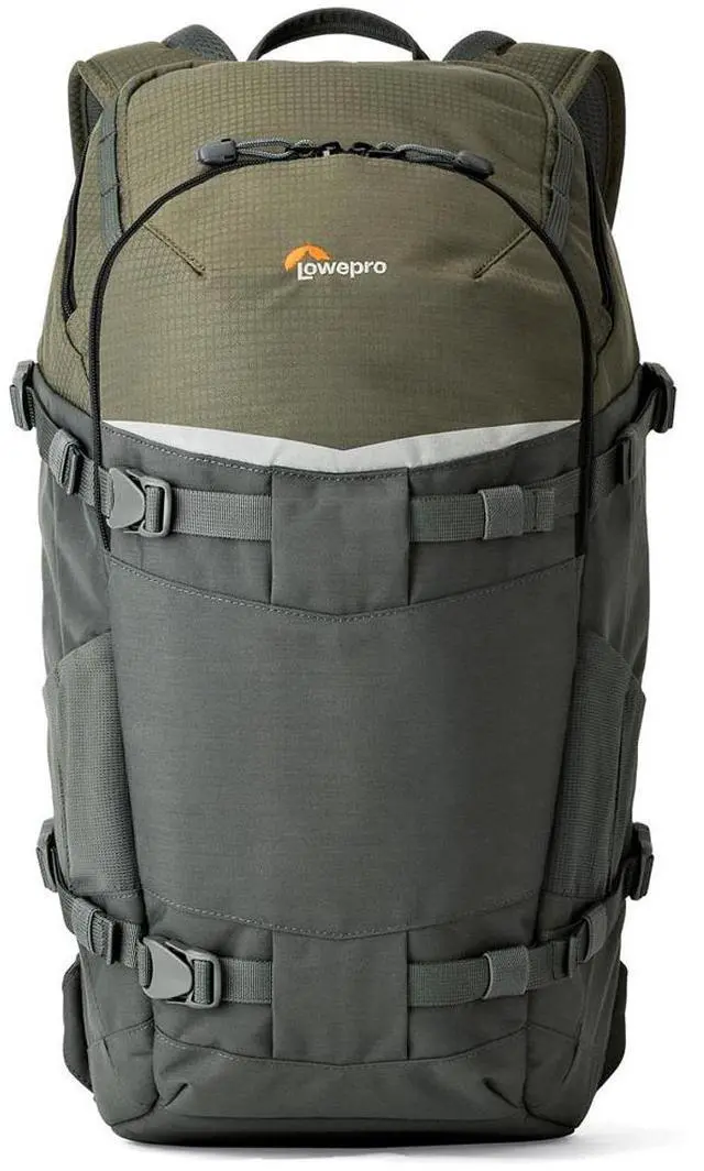 Alt view image 12 of 13 - Lowepro Flipside Trek BP 350 AW Backpack, Gray/Dark Green #LP37015