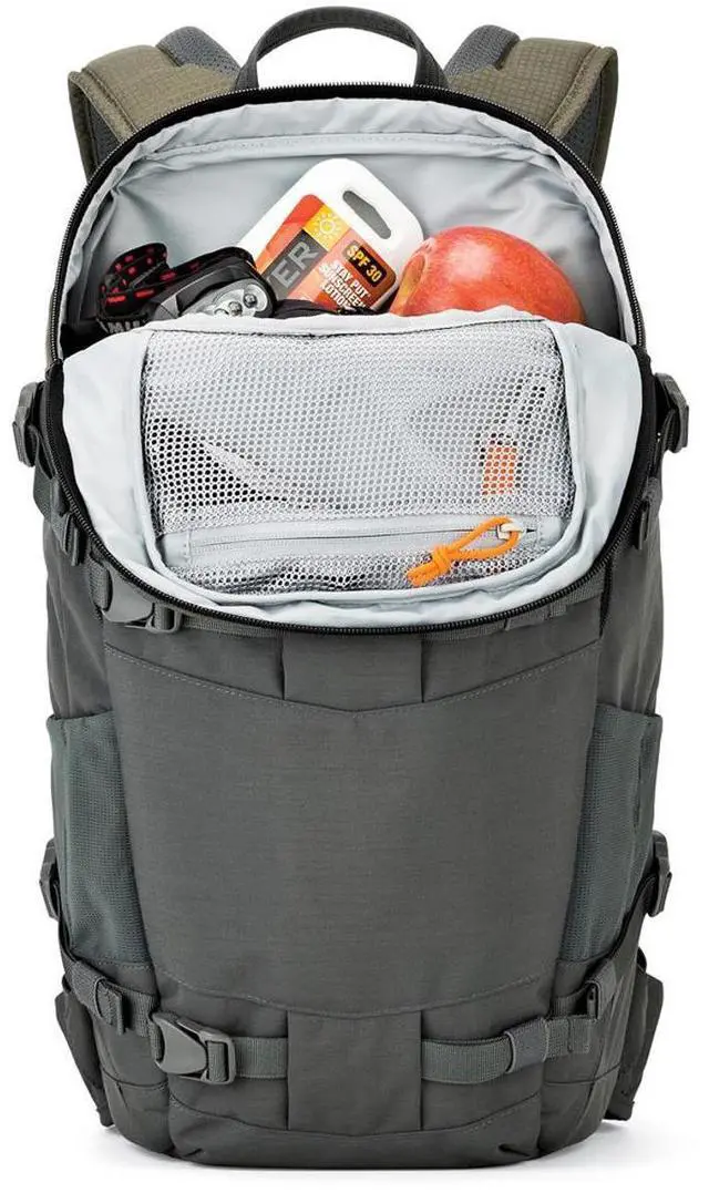 Alt view image 13 of 13 - Lowepro Flipside Trek BP 350 AW Backpack, Gray/Dark Green #LP37015