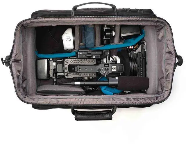 Alt view image 6 of 7 - Tenba Cineluxe v2 Roller 24 for Professional Camcorders, Cinema Cameras and ENG Rigs, Black