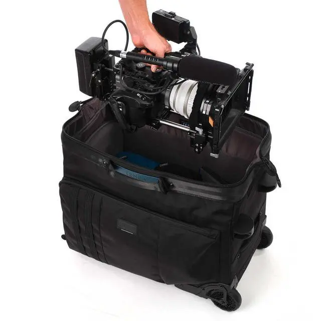 Alt view image 7 of 7 - Tenba Cineluxe v2 Roller 24 for Professional Camcorders, Cinema Cameras and ENG Rigs, Black
