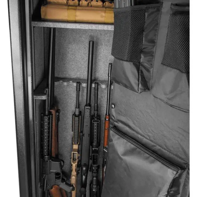 Alt view image 6 of 7 - Barska FV-1000 8.47 Cubic Foot Tall Fireproof Vault Safe for 14 Rifles, with Quick Entry Electronic Keypad, Black