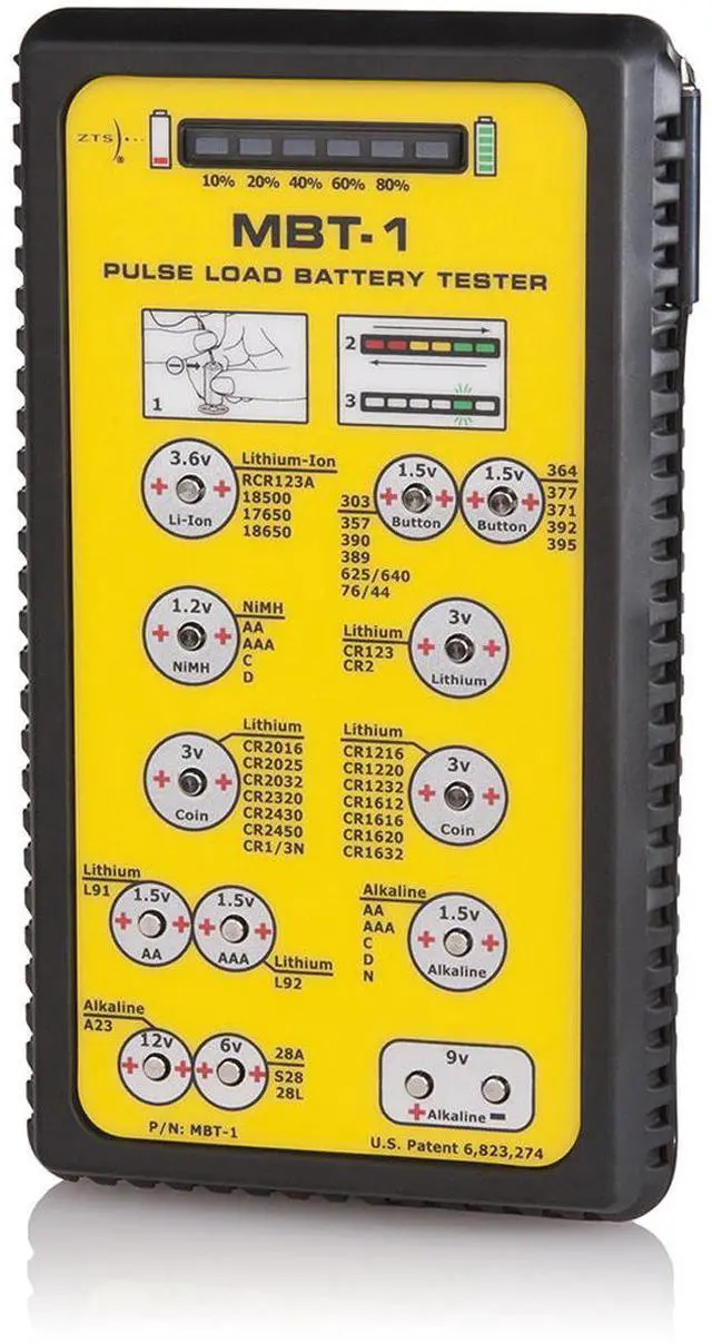 Main image of ZTS Inc. MBT-1 Multi-battery Tester, More Than 30 Types #MBT1