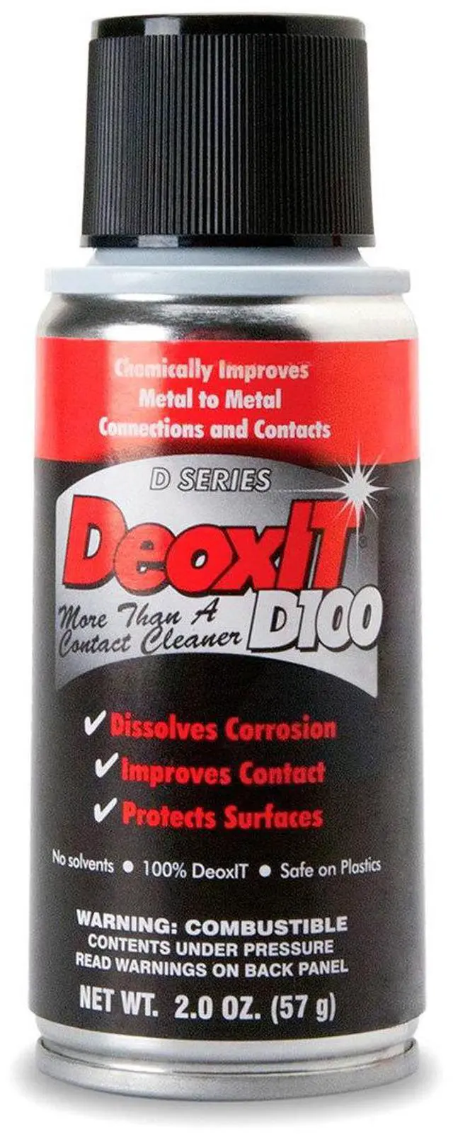 Alt view image 7 of 7 - DeoxIT D100 Contact Cleaner 100% Spray, 2 oz