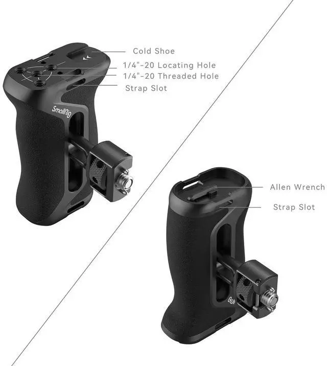 Alt view image 4 of 7 - SmallRig Side Handle with Two-In-One Locating Screw