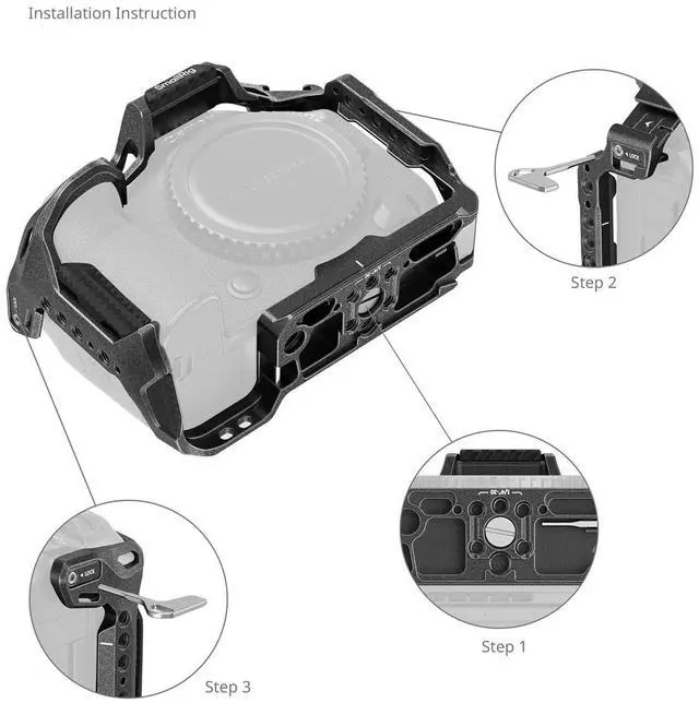 Alt view image 4 of 7 - SmallRig Black Mamba Camera Cage for Canon EOS R5 Mark II