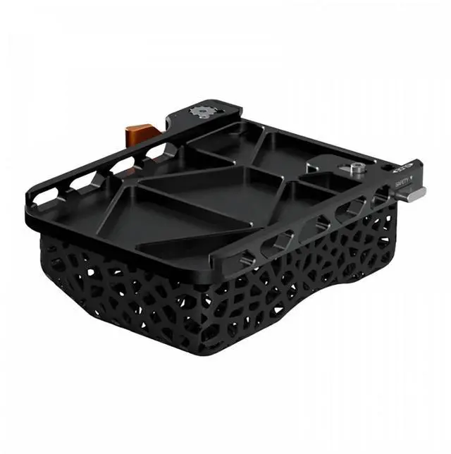 Alt view image 2 of 2 - Bright Tangerine KASBAH Atman Shoulder Rig Narrow One-Axis Pad