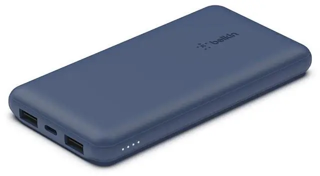 Alt view image 10 of 15 - Belkin BoostCharge USB-C Portable Charger 10K Power Bank With 1 USB-C Port and 2 USB-A Ports & Included USB-C To Cable, Blue