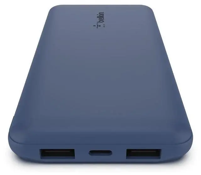 Alt view image 12 of 15 - Belkin BoostCharge USB-C Portable Charger 10K Power Bank With 1 USB-C Port and 2 USB-A Ports & Included USB-C To Cable, Blue