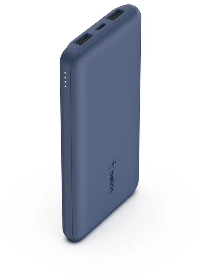 Alt view image 14 of 15 - Belkin BoostCharge USB-C Portable Charger 10K Power Bank With 1 USB-C Port and 2 USB-A Ports & Included USB-C To Cable, Blue