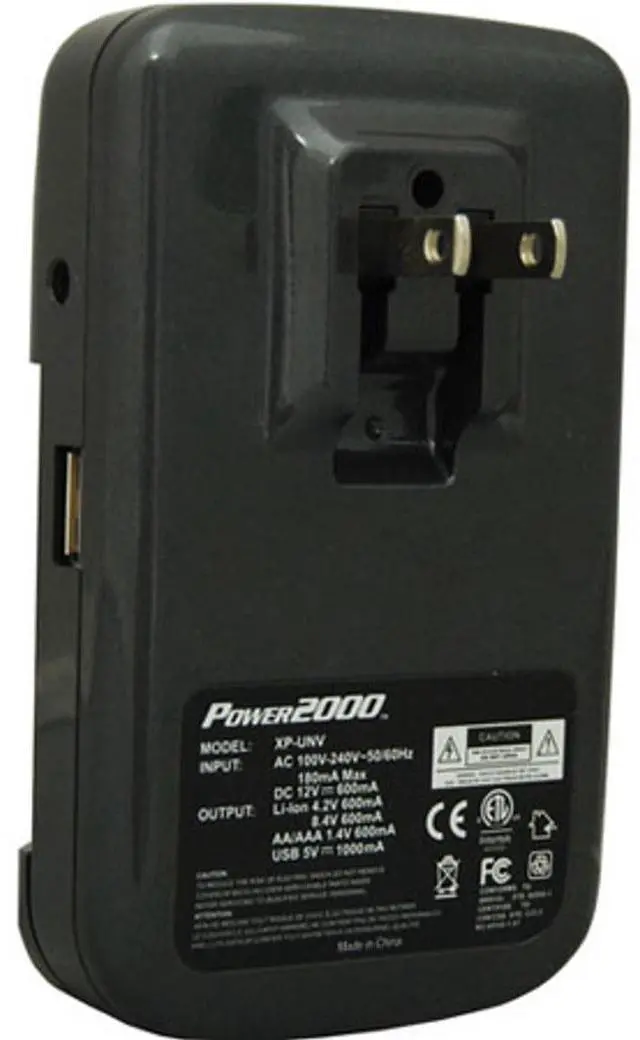 Alt view image 3 of 5 - Power2000 XP-UNV AC/DC Universal Battery Charger