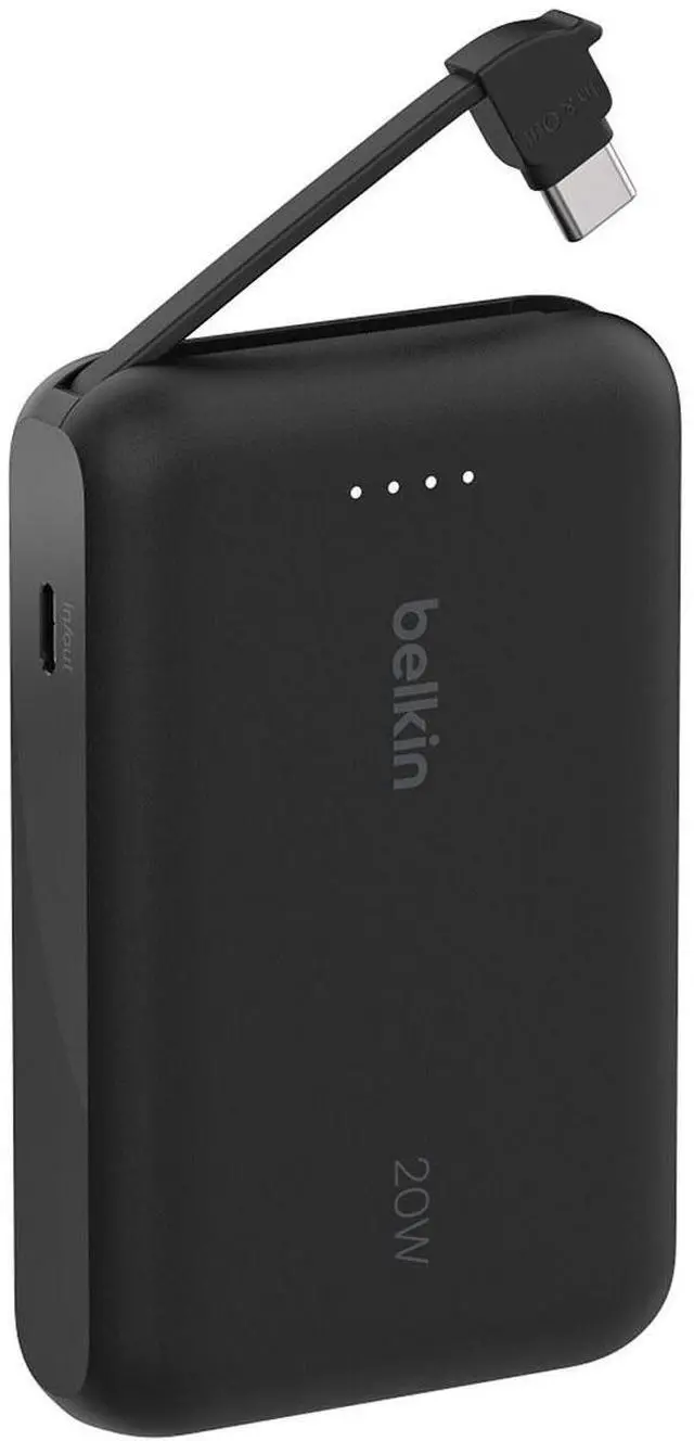 Alt view image 9 of 14 - Belkin BoostCharge Power Bank 10K With Integrated Cable - For Smartphone, Tablet PC, iPad mini, iPad, iPad Pro - 10000 mAh - Black