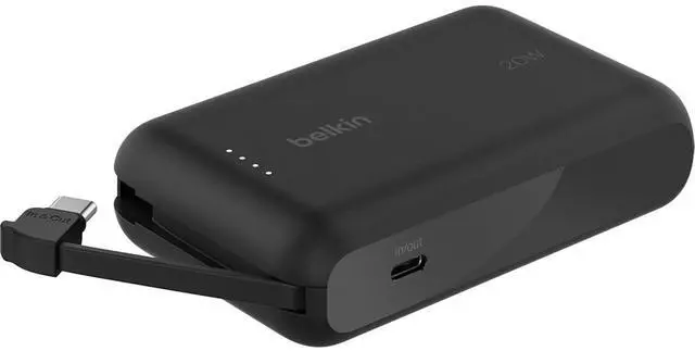 Alt view image 10 of 14 - Belkin BoostCharge Power Bank 10K With Integrated Cable - For Smartphone, Tablet PC, iPad mini, iPad, iPad Pro - 10000 mAh - Black