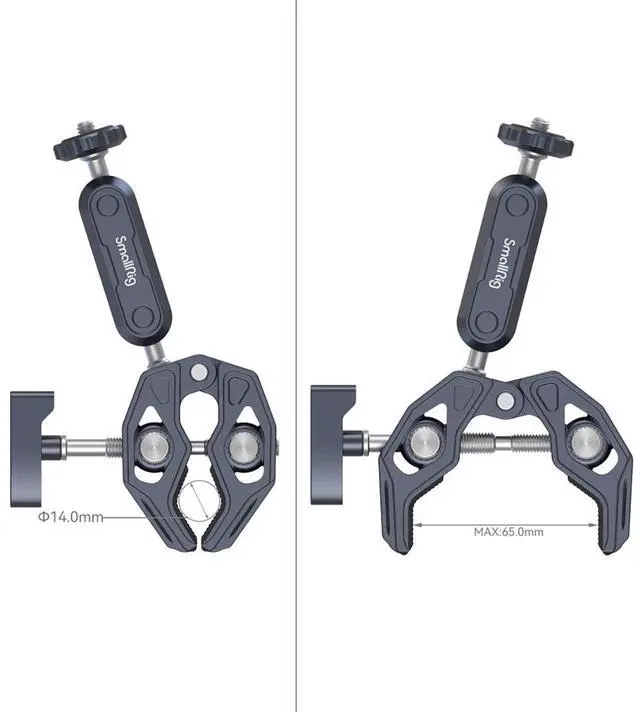 Alt view image 4 of 7 - SmallRig Crab-Shaped Super Clamp with Ball Head Magic Arm