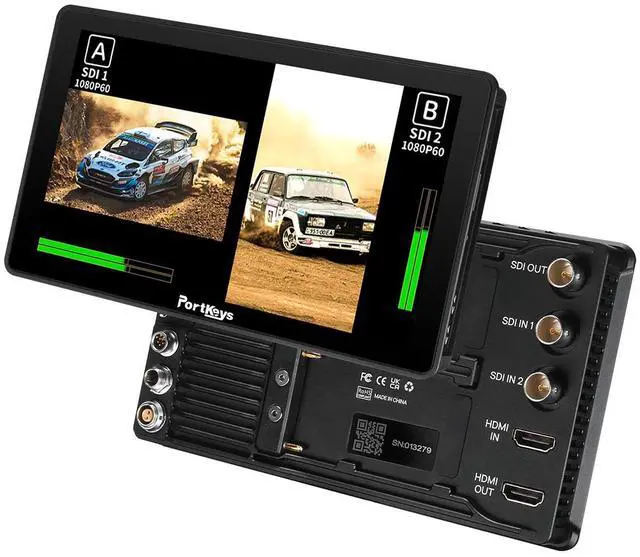 Main image of Portkeys BM7 II DS 7" Full HD High-Bright Monitor with Wireless Camera Control, Supports 4K HDMI/3G SDI