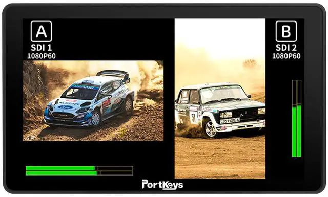 Alt view image 2 of 7 - Portkeys BM7 II DS 7" Full HD High-Bright Monitor with Wireless Camera Control, Supports 4K HDMI/3G SDI