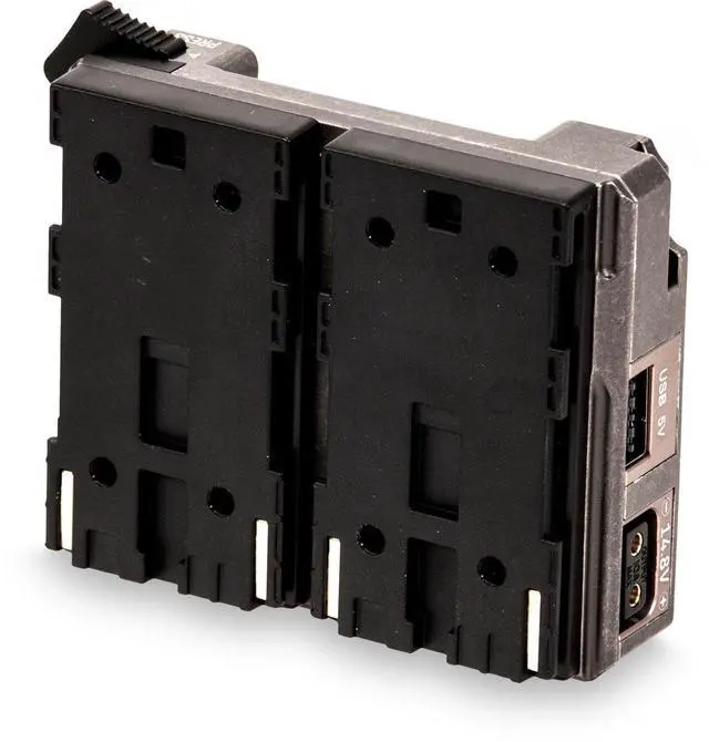 Alt view image 2 of 3 - Tilta Dual Canon BP to Gold Mount Adapter Battery Plate for RED KOMODO, Tactical Gray