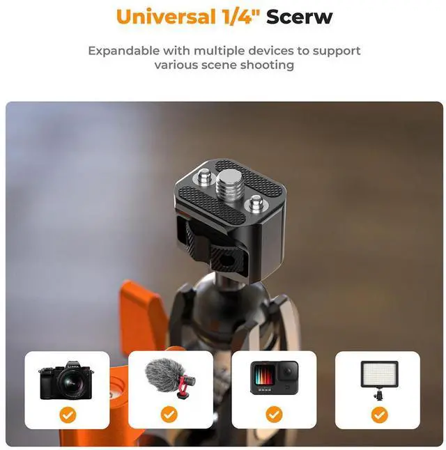 Alt view image 6 of 7 - K&F Concept MS13 Multifunctional Super Clamp with Ball Head Magic Arm