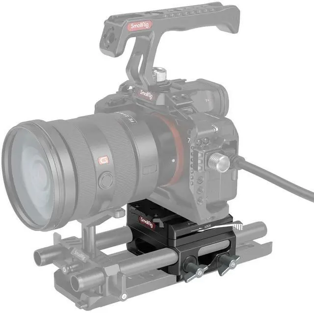 Alt view image 5 of 7 - SmallRig 3067 Lightweight Baseplate with Dual 15mm Rod Clamp, Magnesium Alloy version
