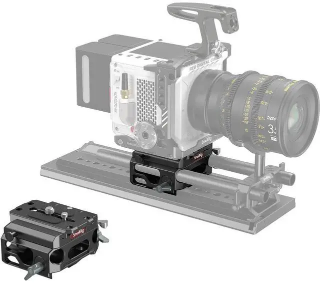 Alt view image 7 of 7 - SmallRig 3067 Lightweight Baseplate with Dual 15mm Rod Clamp, Magnesium Alloy version