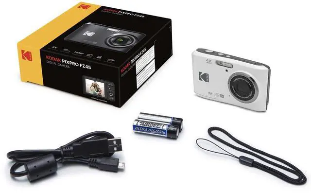 Alt view image 8 of 11 - Kodak PIXPRO FZ45 Friendly Zoom Digital Camera (White)