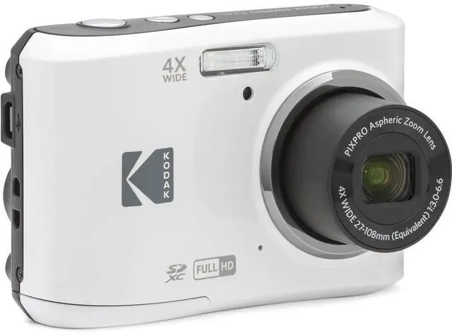 Alt view image 7 of 11 - Kodak PIXPRO FZ45 Friendly Zoom Digital Camera (White)