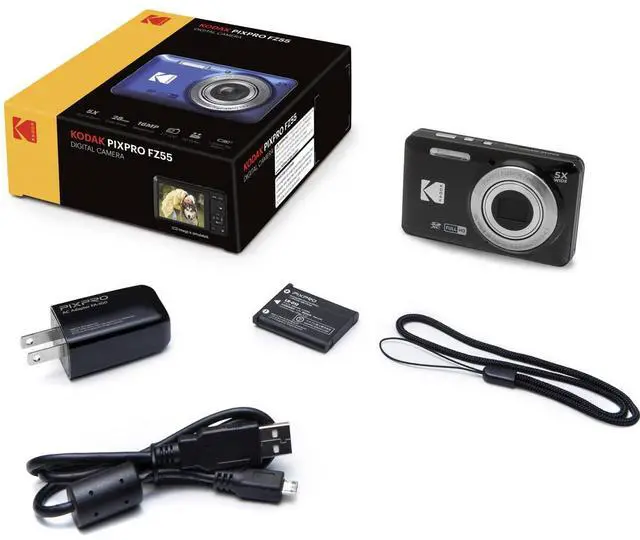 Alt view image 14 of 14 - Kodak PIXPRO Friendly Zoom FZ55 Digital Camera (Black)