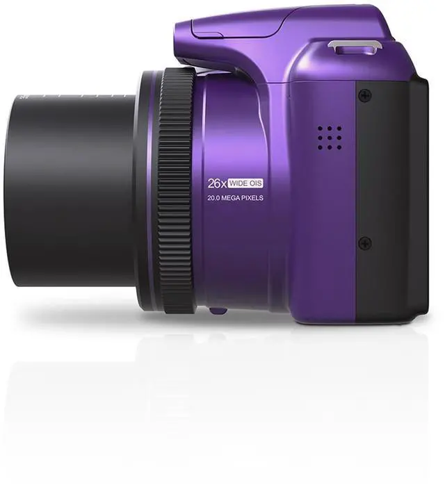Alt view image 5 of 9 - Minolta 20 Mega Pixels 26x Optical Zoom Digital Camera with 1080p FHD Video, Purple