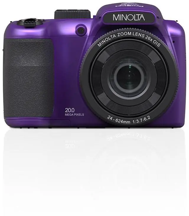 Alt view image 7 of 9 - Minolta 20 Mega Pixels 26x Optical Zoom Digital Camera with 1080p FHD Video, Purple