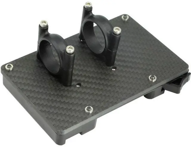 Alt view image 2 of 3 - GyroVu AB Battery Carbon Fiber Mount and D-Tap to LP6 Cable for DJI Ronin Gimbal