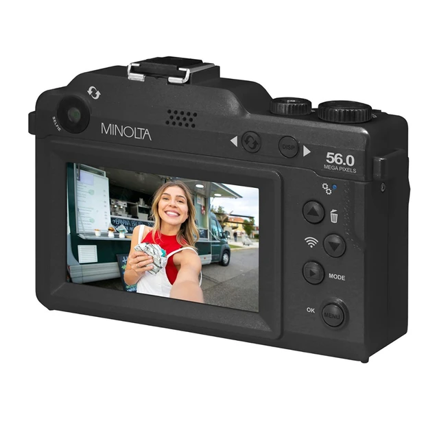 Alt view image 3 of 6 - Minolta MND65 56MP 4K Ultra HD Wi-Fi Selfie Shot Digital Camera - Black