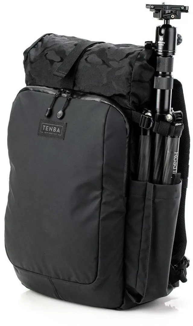 Alt view image 15 of 15 - Tenba Fulton V2 16L Backpack for Mirrorless or DSLR Camera, Black/Black Camo