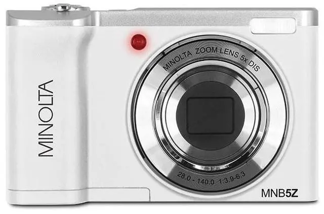 Alt view image 5 of 8 - Minolta 56 Mega Pixels Dual Lens Point & Shoot Digital Camera with 5X Optical Zoom & 5K Ultra HD Video, White