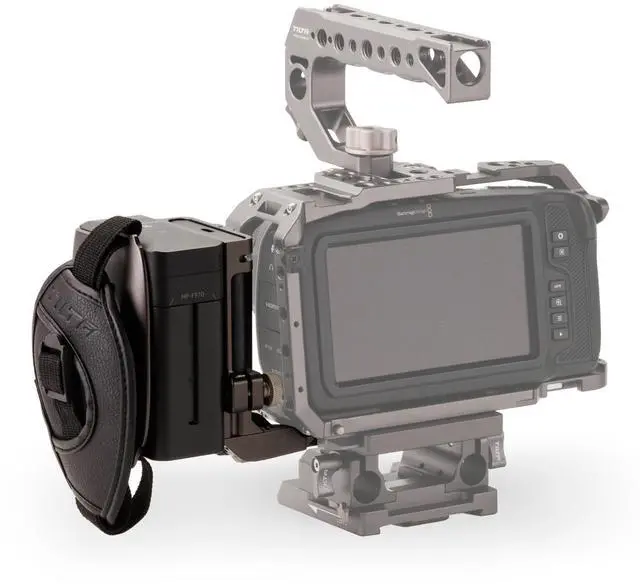 Alt view image 2 of 7 - Tilta Side Power Handle Type I for BMPCC 4K Cage, Supports F970 Battery, Gray