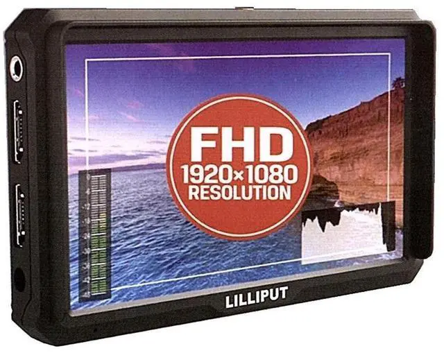 Alt view image 11 of 15 - Lilliput A5 5" 1920x1200 8bit light weight 4K HDMI DSLR Camera field monitor F970/LP-E6 Plate with Sunshade