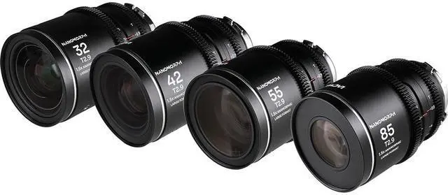 Alt view image 4 of 7 - Venus Laowa Nanomorph LF Prime 4-Lens Bundle  (32mm, 42mm, 55mm, 85mm) (Silver) - Arri PL/ Canon EF