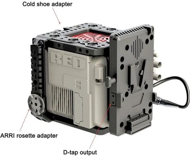 Alt view image 4 of 7 - Came-TV RAPTOR Camera Cage with V-Mount Rear Plate for RED V-RAPTOR Kit 2