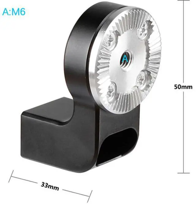 Alt view image 5 of 6 - CAMVATE ARRI Rosette M6 Female Thread Adapter with 1/4"-20 Mount, L-Shape
