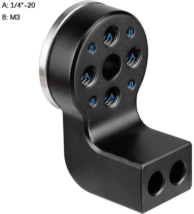 Alt view image 6 of 6 - CAMVATE ARRI Rosette M6 Female Thread Adapter with 1/4"-20 Mount, L-Shape
