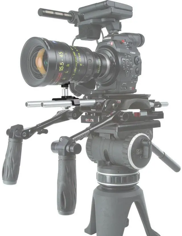 Alt view image 7 of 9 - Shape Universal Lens Support Pro with 15mm Rods Bracket #LENSPRO
