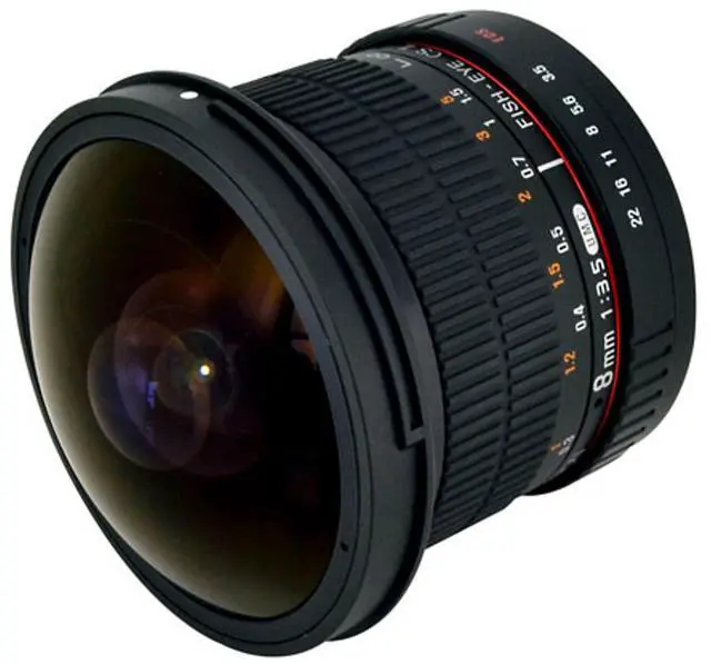Main image of Rokinon 8mm f/3.5 HD Fisheye Lens with Removable Hood for Canon EF