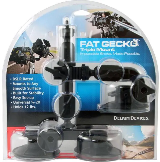 Alt view image 15 of 16 - Delkin Fat Gecko Triple Mount #DDMNT-TRIPLE