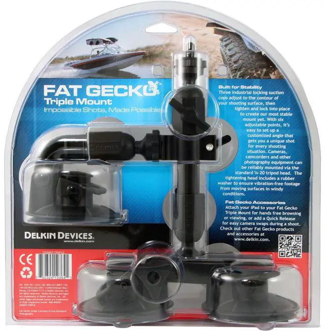 Alt view image 16 of 16 - Delkin Fat Gecko Triple Mount #DDMNT-TRIPLE