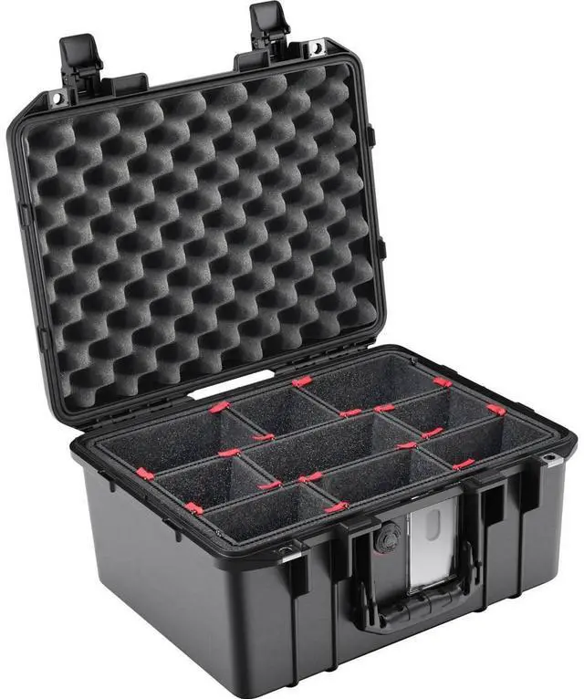 Alt view image 3 of 5 - pelican air 1507 case no foam (2020 edition with push button latches) - black, 015070-0011-110
