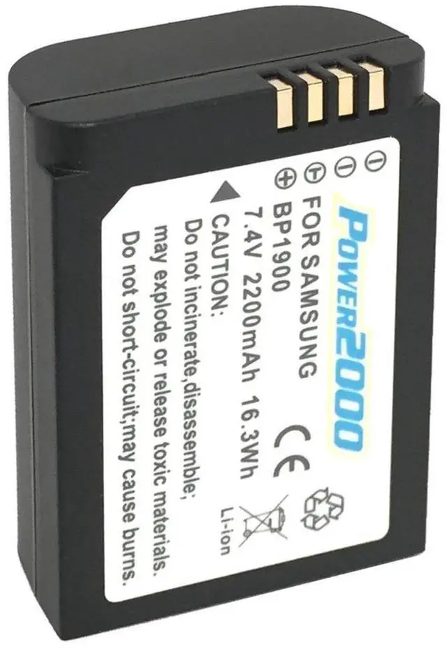 Main image of Power2000 BP-1900 7.4V 2200mAh Rechargeable Lithium-Ion Battery for Samsung NX1 Cameras