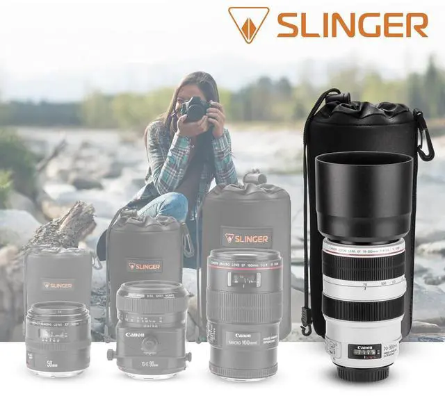 Alt view image 5 of 7 - Slinger Neoprene Lens Pouch - X-Large (Super Zoom and Ultra Telephoto) #YYLP004