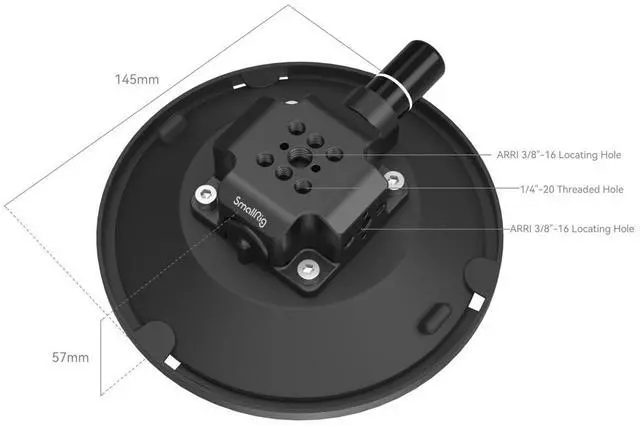 Alt view image 2 of 6 - SmallRig 6" Suction Cup Camera Mount