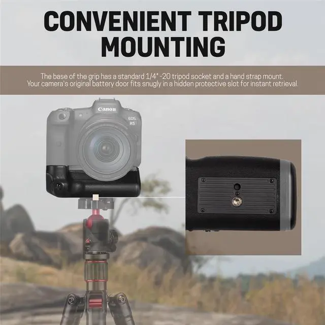 Alt view image 6 of 7 - Green Extreme BG-R10 Battery Grip for Canon EOS R5 and R6 Cameras