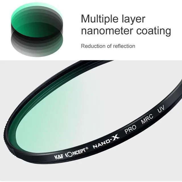 Alt view image 10 of 14 - K&F Concept B270 MC UV Protection Filter with 28 Multi-Layer Coatings HD/Hydrophobic/Scratch Resistant Ultra-Slim UV Filter for 46mm Camera Lens (Nano-X Series)